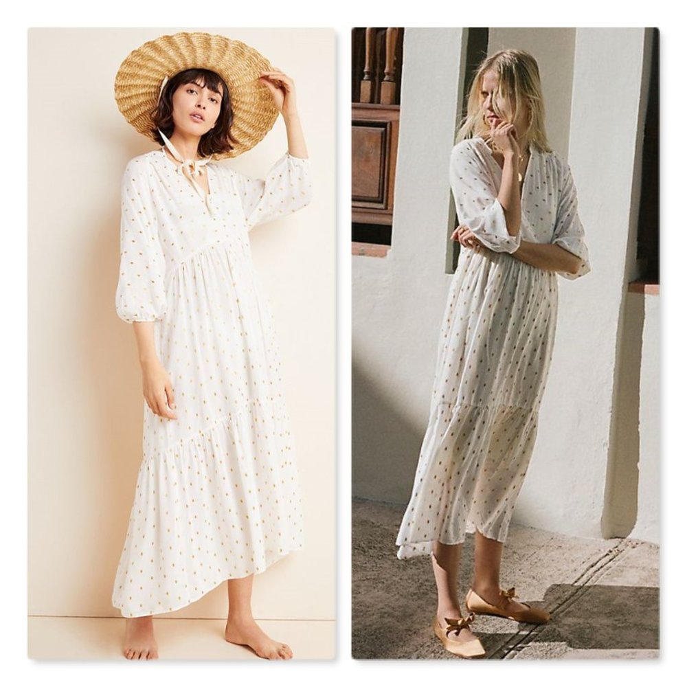 Anthropologie Augustine Tiered Maxi Dress